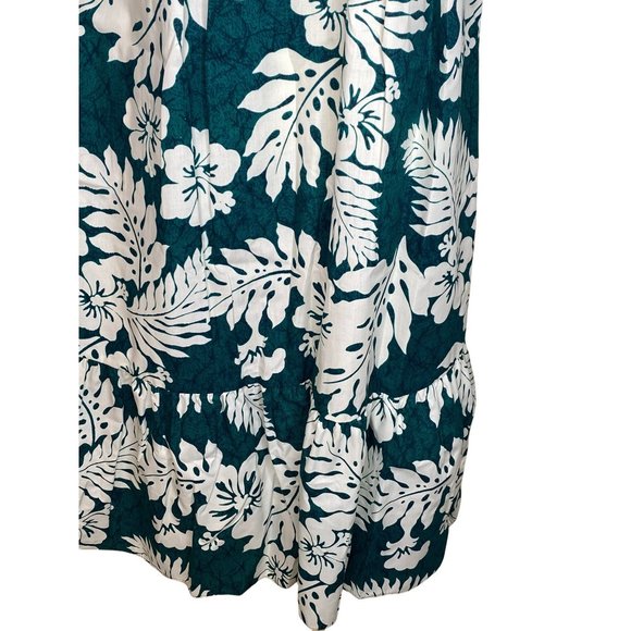 Royal Creation Tiki dress zip back leaves pattern Hawaii Medium - Picture 13 of 13